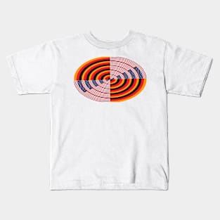 German- American Spinning Circle Design Kids T-Shirt